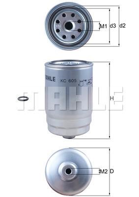 Mahle/Knecht KC 605D Fuel filter KC605D: Buy near me in Poland at 2407.PL - Good price!