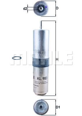 Mahle/Knecht KL 983D Fuel filter KL983D: Buy near me in Poland at 2407.PL - Good price!