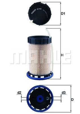 Mahle/Knecht KX 492 Fuel filter KX492: Buy near me in Poland at 2407.PL - Good price!