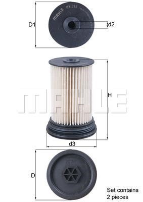 Mahle/Knecht KX 516/S Fuel filter KX516S: Buy near me in Poland at 2407.PL - Good price!