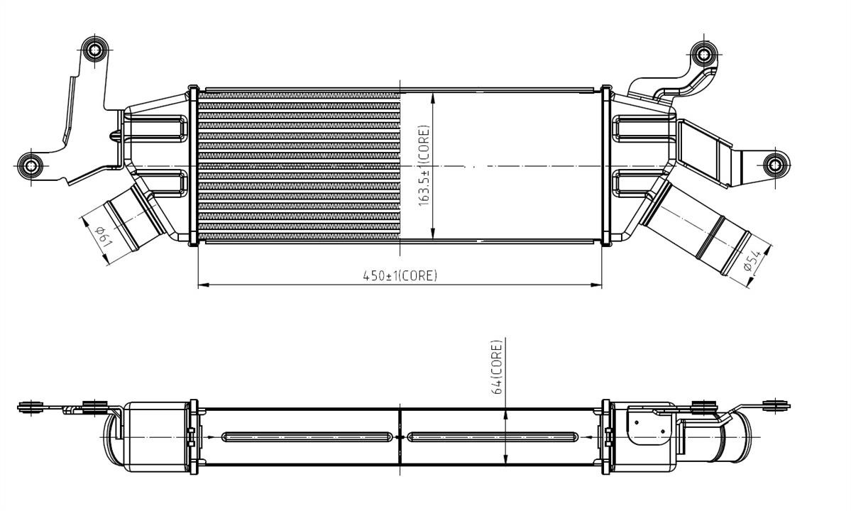 NRF Chłodnica powietrza doładowującego (intercooler) – cena 631 PLN