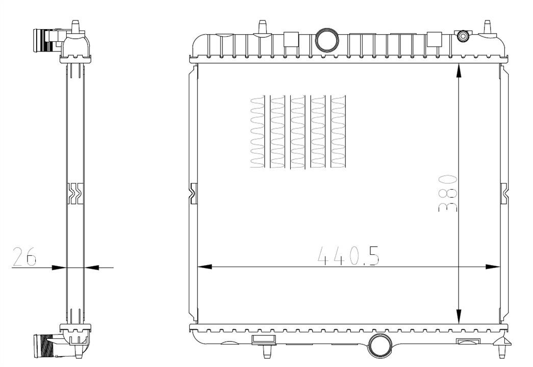 NRF 550021 Радиатор 550021: Отличная цена - Купить в Польше на 2407.PL!