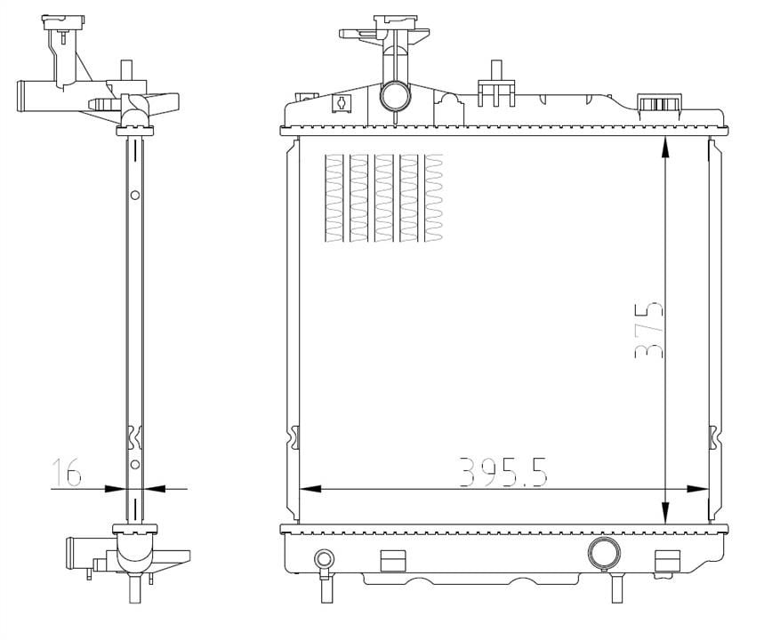 NRF 550022 Радиатор 550022: Отличная цена - Купить в Польше на 2407.PL!