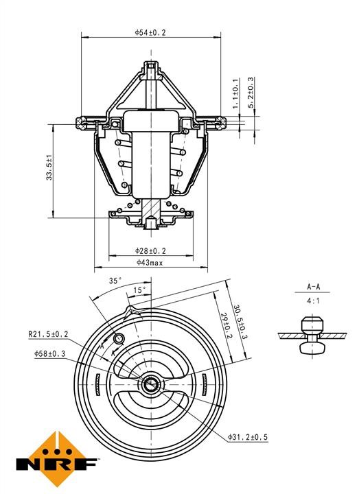 NRF Thermostat, coolant – price 44 PLN