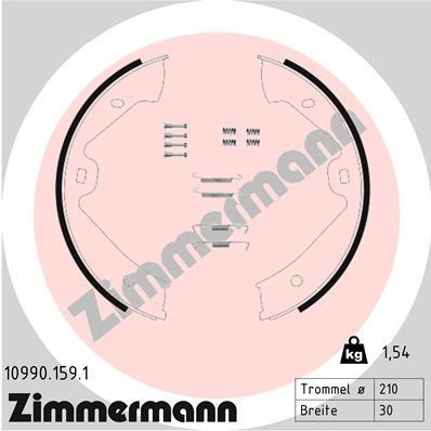 Otto Zimmermann 109901591 Parking brake shoes 109901591: Buy near me in Poland at 2407.PL - Good price!