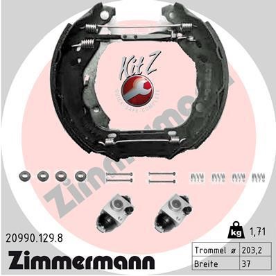 Otto Zimmermann 20990.129.8 Колодки гальмівні барабанні, комплект 209901298: Приваблива ціна - Купити у Польщі на 2407.PL!