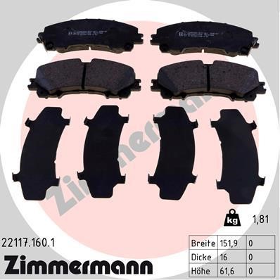 Otto Zimmermann 22117.160.1 Klocki hamulcowe, zestaw 221171601: Dobra cena w Polsce na 2407.PL - Kup Teraz!