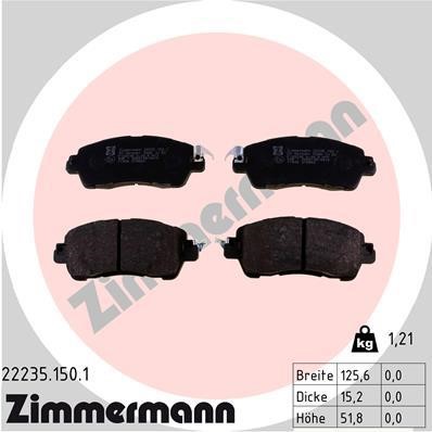 Otto Zimmermann 22235.150.1 Brake Pad Set, disc brake 222351501: Buy near me in Poland at 2407.PL - Good price!