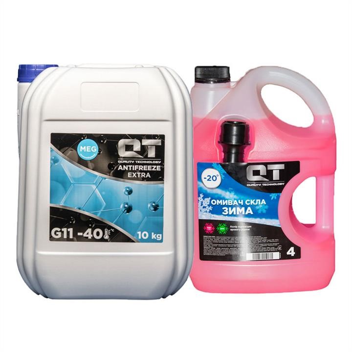 QT-oil QT5634010A Антифриз QT MEG EXTRA G11, синий -40°C, 10кг + зимний омыватель в подарок ! QT5634010A: Отличная цена - Купить в Польше на 2407.PL!