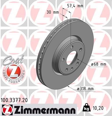 Otto Zimmermann 100.3377.20 Bremsscheibe 100337720: Kaufen Sie zu einem guten Preis in Polen bei 2407.PL!