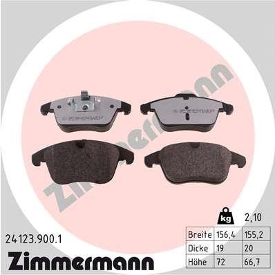 Otto Zimmermann 24123.900.1 Brake Pad Set, disc brake 241239001: Buy near me in Poland at 2407.PL - Good price!