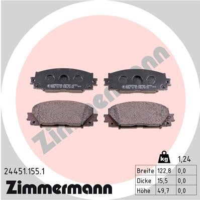 Otto Zimmermann 24451.155.1 Brake Pad Set, disc brake 244511551: Buy near me in Poland at 2407.PL - Good price!