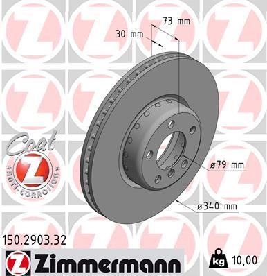 Otto Zimmermann 150.2903.32 Тормозной диск 150290332: Отличная цена - Купить в Польше на 2407.PL!