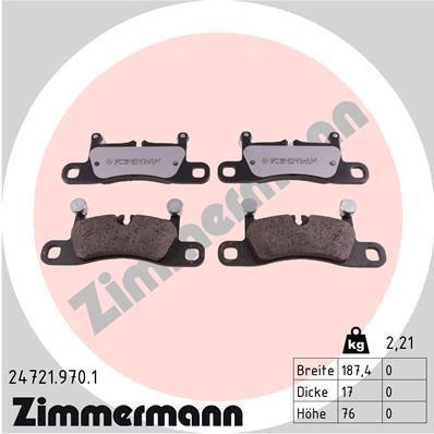 Otto Zimmermann 24721.970.1 Тормозные колодки дисковые, комплект 247219701: Отличная цена - Купить в Польше на 2407.PL!