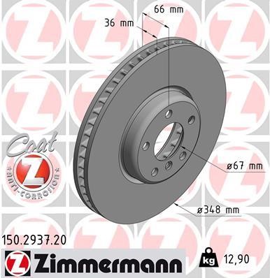 Otto Zimmermann 150293720 Brake disc 150293720: Buy near me in Poland at 2407.PL - Good price!