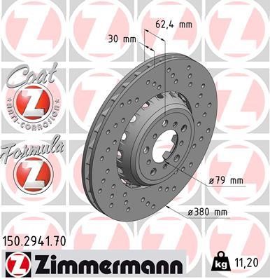 Otto Zimmermann 150.2941.70 Тормозной диск 150294170: Отличная цена - Купить в Польше на 2407.PL!