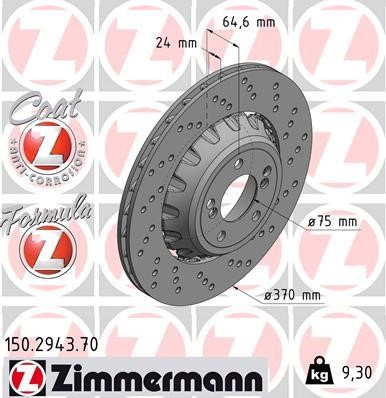 Otto Zimmermann 150.2943.70 Тормозной диск 150294370: Отличная цена - Купить в Польше на 2407.PL!