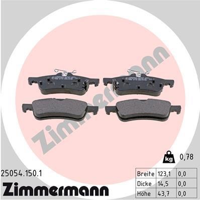 Otto Zimmermann 25054.150.1 Brake Pad Set, disc brake 250541501: Buy near me in Poland at 2407.PL - Good price!