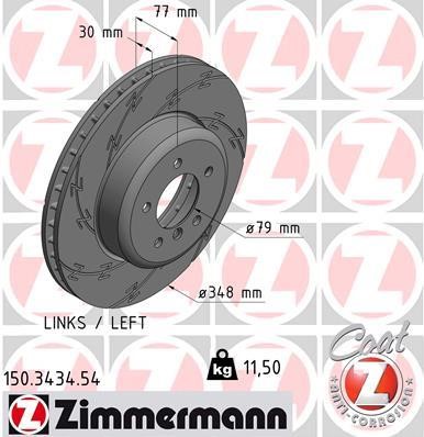 Otto Zimmermann 150.3434.54 Brake disk 150343454: Buy near me in Poland at 2407.PL - Good price!