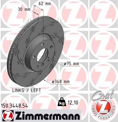 Otto Zimmermann 150.3448.54 Brake disc 150344854: Buy near me in Poland at 2407.PL - Good price!