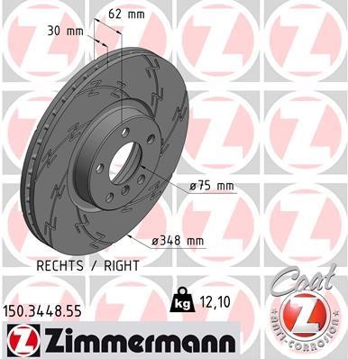 Otto Zimmermann 150.3448.55 Brake disc 150344855: Buy near me in Poland at 2407.PL - Good price!