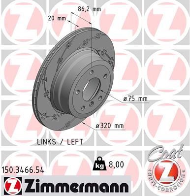 Otto Zimmermann 150.3466.54 Brake disk 150346654: Buy near me in Poland at 2407.PL - Good price!