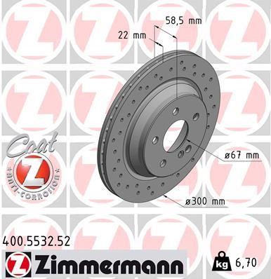 Otto Zimmermann 400.5532.52 Brake disk 400553252: Buy near me in Poland at 2407.PL - Good price!