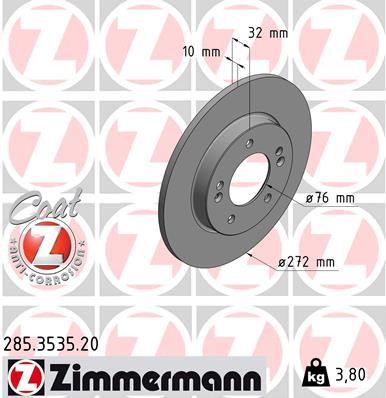 Otto Zimmermann 285.3535.20 Brake disk 285353520: Buy near me in Poland at 2407.PL - Good price!