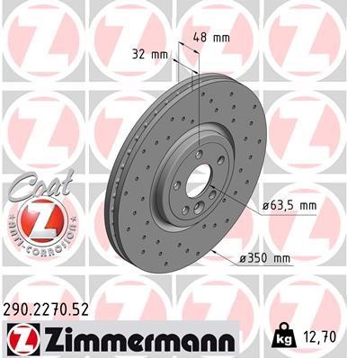 Otto Zimmermann 290.2270.52 Гальмівний диск 290227052: Купити у Польщі - Добра ціна на 2407.PL!