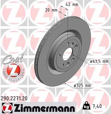 Otto Zimmermann 290.2271.20 Brake disk 290227120: Buy near me in Poland at 2407.PL - Good price!