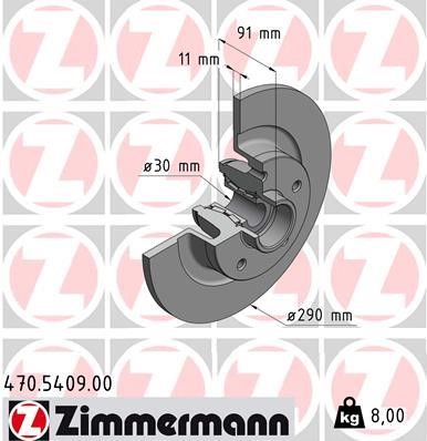 Otto Zimmermann 470.5409.00 Brake disk 470540900: Buy near me in Poland at 2407.PL - Good price!