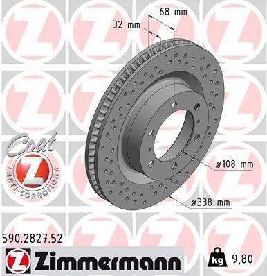Otto Zimmermann 590.2827.52 Тормозной диск 590282752: Отличная цена - Купить в Польше на 2407.PL!