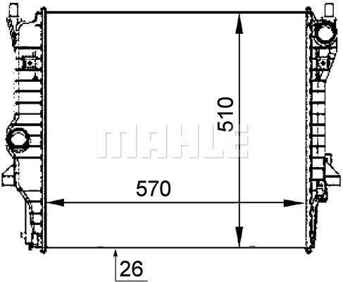 Mahle/Behr CR 1360 000P Radiator, engine cooling CR1360000P: Buy near me in Poland at 2407.PL - Good price!