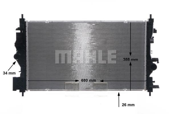 Mahle&#x2F;Behr Radiator, engine cooling – price 809 PLN