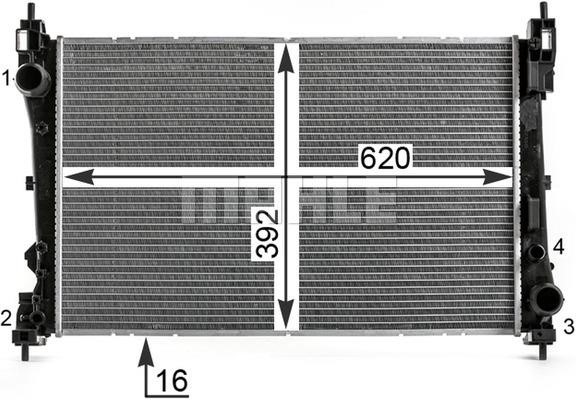 Mahle/Behr CR 1997 000P Radiator, engine cooling CR1997000P: Buy near me in Poland at 2407.PL - Good price!