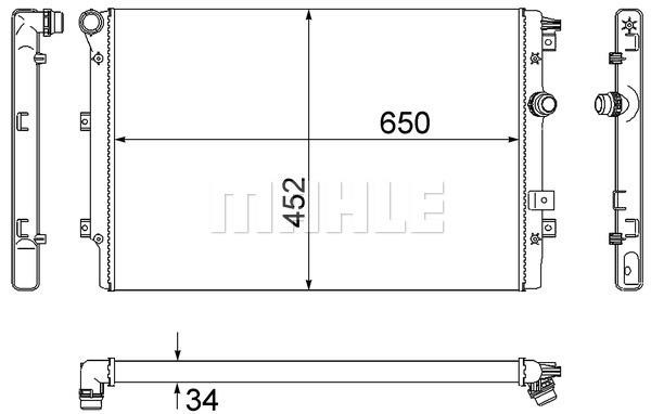 Радиатор охлаждения двигателя Mahle&#x2F;Behr CR 2032 000S