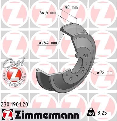 Otto Zimmermann 230.1901.20 Bremstrommel 230190120: Kaufen Sie zu einem guten Preis in Polen bei 2407.PL!
