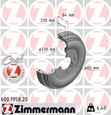 Otto Zimmermann 600.1958.20 Bremstrommel 600195820: Kaufen Sie zu einem guten Preis in Polen bei 2407.PL!