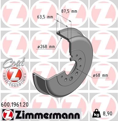 Otto Zimmermann 600.1961.20 Bremstrommel 600196120: Kaufen Sie zu einem guten Preis in Polen bei 2407.PL!