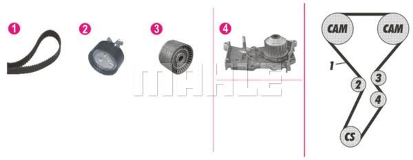 Mahle/Behr CPK 116 000P TIMING BELT KIT WITH WATER PUMP CPK116000P: Buy near me in Poland at 2407.PL - Good price!