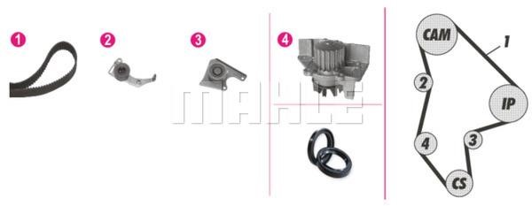 Mahle/Behr CPK 41 000P TIMING BELT KIT WITH WATER PUMP CPK41000P: Buy near me in Poland at 2407.PL - Good price!