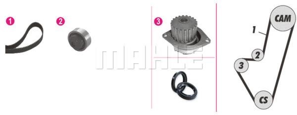 Mahle/Behr CPK 50 000P TIMING BELT KIT WITH WATER PUMP CPK50000P: Buy near me in Poland at 2407.PL - Good price!