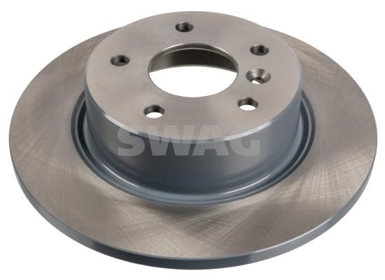 SWAG 33 10 0142 Rear brake disc, non-ventilated 33100142: Buy near me in Poland at 2407.PL - Good price!