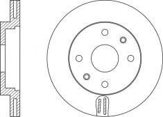 NiBK RN1571 Front brake disc ventilated RN1571: Buy near me in Poland at 2407.PL - Good price!