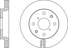 NiBK RN1093 Front brake disc ventilated RN1093: Buy near me in Poland at 2407.PL - Good price!