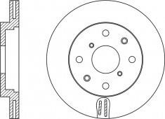 NiBK RN1526 Front brake disc ventilated RN1526: Buy near me in Poland at 2407.PL - Good price!
