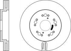 NiBK RN1150 Front brake disc ventilated RN1150: Buy near me in Poland at 2407.PL - Good price!