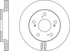 NiBK RN1104 Front brake disc ventilated RN1104: Buy near me in Poland at 2407.PL - Good price!