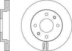 NiBK RN1230 Front brake disc ventilated RN1230: Buy near me in Poland at 2407.PL - Good price!