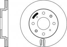 NiBK RN1350 Front brake disc ventilated RN1350: Buy near me at 2407.PL in Poland at an Affordable price!